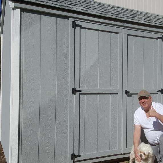Garden storage shed 6x10 door in side