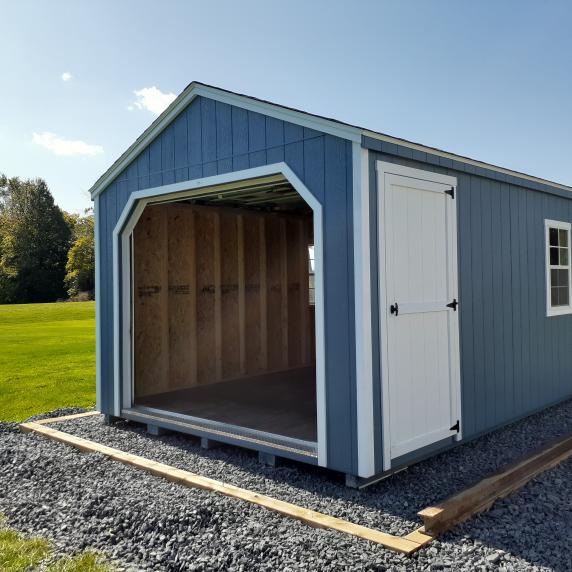 Gable Roof Cottage Style Wooden Storage Shed blue