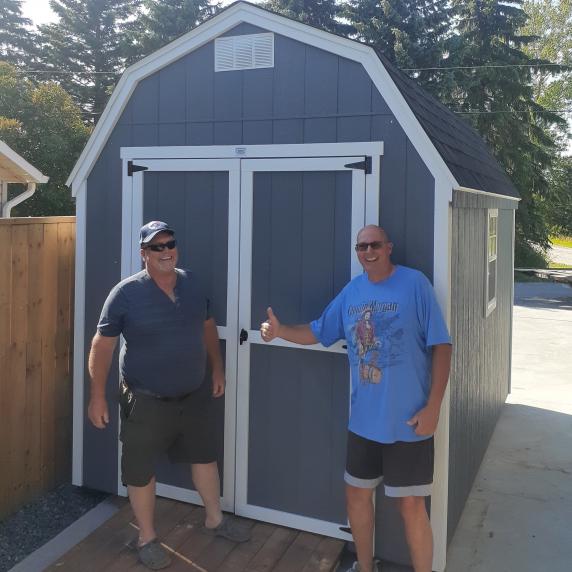 highwall gambrel barn style roof storage shed